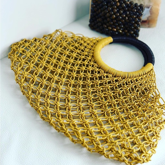 Macrame mini bag with wallet - Picture 2 of 3